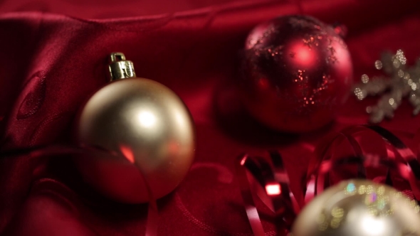 Christmas Balls s On a Dark Background