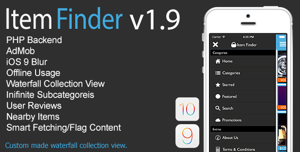 Item Finder MarketPlace Full iOS App v1.9 - CodeCanyon Item for Sale