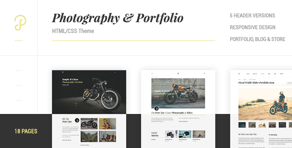 P Dojo - Photography & Portfolio Clean Minimalistic Site Template