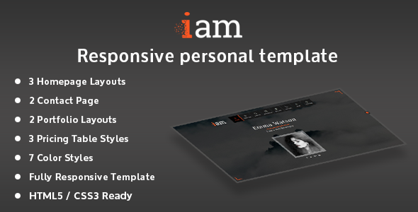 iam - Resume / Portfolio / Personal Responsive HTML Template