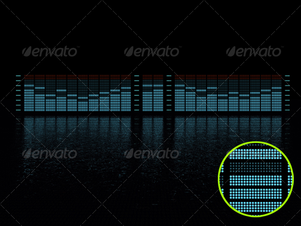 graphic equalizer display - 3D Backgrounds