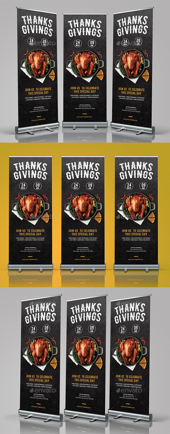 Thanksgiving Roll Banner