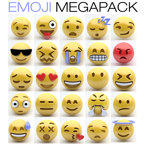 Emoji MEGAPACK - 3DOcean Item for Sale