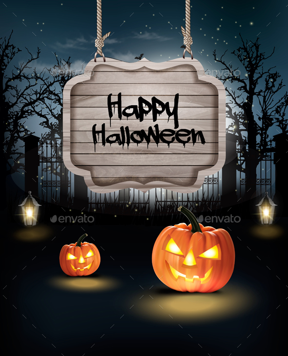 Halloween Spooky Background Vector