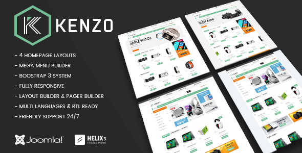 Vina Kenzo - Responsive VirtueMart Joomla Template