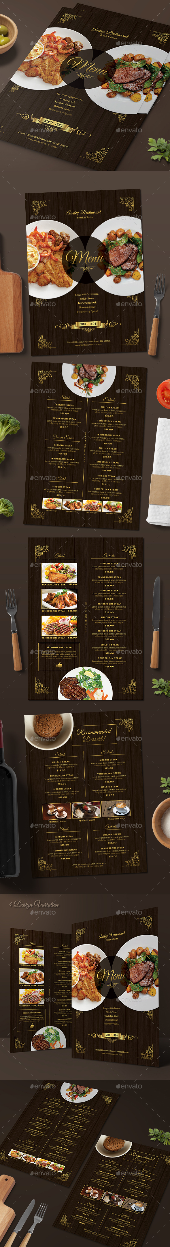 Elegant Restaurant Menu