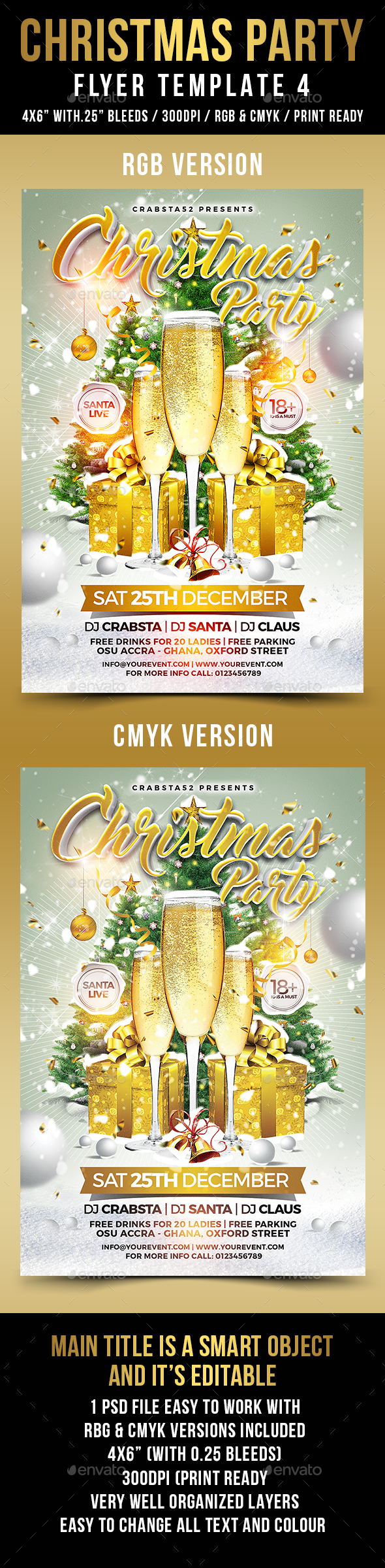 Christmas Party Flyer Template 4