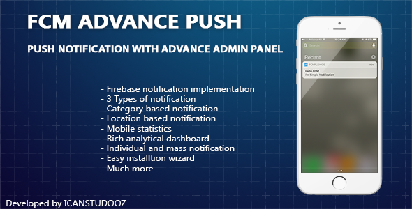 Firebase Push Notification iOS / FCM + Advance Admin Panel
