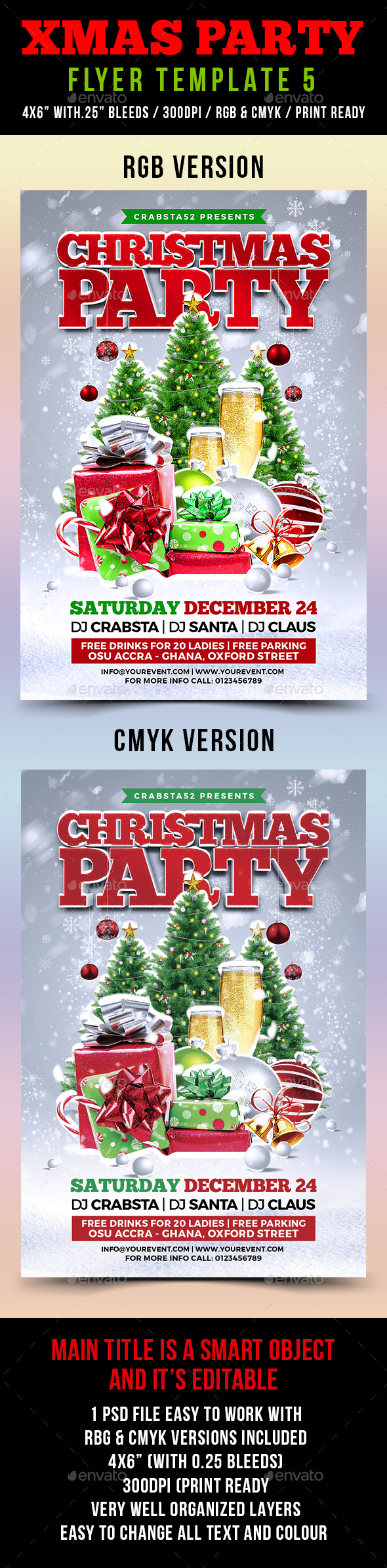 Christmas Party Flyer Template 5