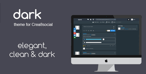 Dark Theme for Crea8social