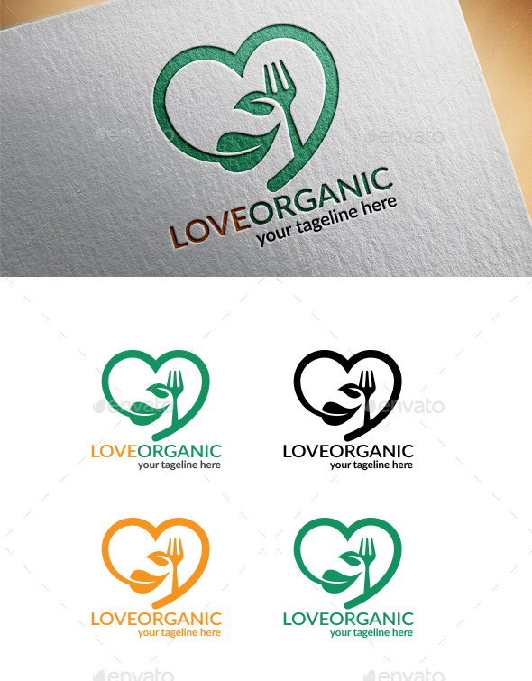 Love Organic Food Logo