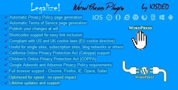CodeCanyon Legalize Privacy Policy and Terms of Service Generator Plugin for WordPress 18627100 CodeCanyon Legalize Privacy Policy and Terms of Service Generator Plugin for WordPress 18627100