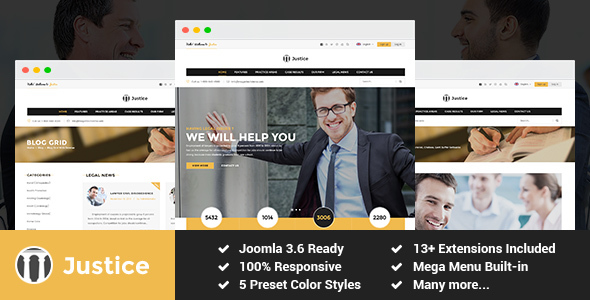 Justice - Attorney and Law Firm Joomla Template