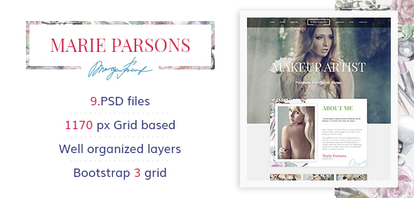 Makeup Artist - Premium PSD Template