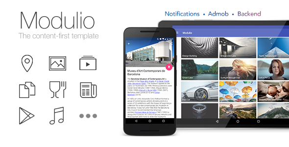 Modulio for Android - Content-First Template for Distributers