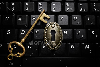 Photodune keyboard lock and key 18668582