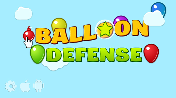 Balloon defense - HTML5 game. Construct2 (.capx) + mobile + cocoon ADS