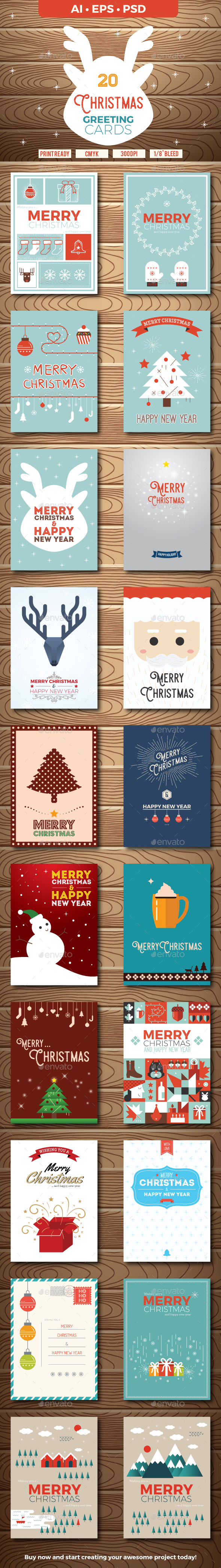 20 Christmas Greeting Cards