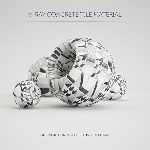 C4D V-Ray Concrete Tile Material - 3DOcean Item for Sale