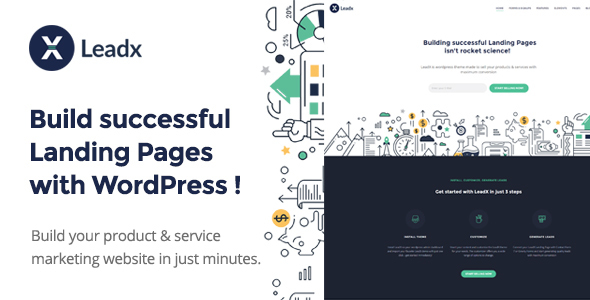 Leadx - Landing Page & Lead Marketing WordPress Theme