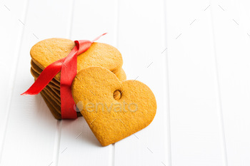 Photodune Gingerbread shape heart. 18737413