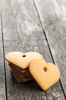 Photodune Gingerbread shape heart. 18737424