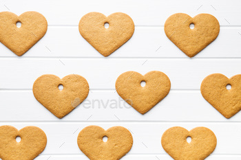Photodune Gingerbread shape heart. 18737422