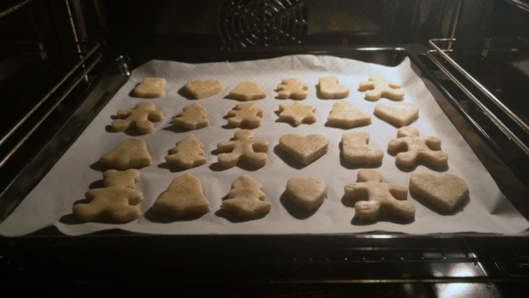 Christmas Cookies In The Oven
