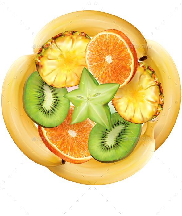 Sliced Tropical Fruits