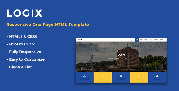 Logix - Responsive One Page HTML Template