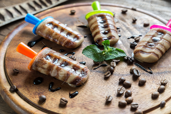 Photodune Coffee popsicles with chocolate topping 18753196