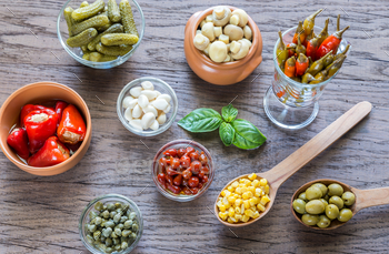 Photodune Pickled vegetables on the wooden background 18753203