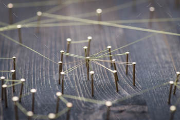 Photodune Web of wires, showing connections between groups and singles 18769997