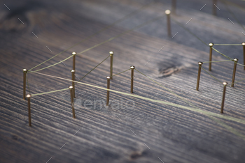 Photodune Web of wires, showing connections between groups and singles 18769995