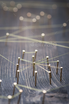 Photodune Web of wires, showing connections between groups and singles 18769998