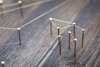Photodune Web of wires, showing connections between groups and singles 18770000