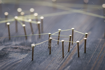 Photodune Web of wires, showing connections between groups and singles 18769999