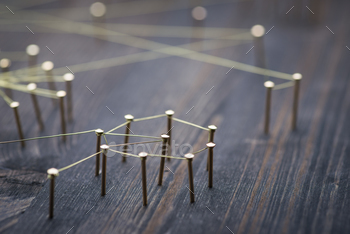 Photodune Web of wires, showing connections between groups and singles 18770005