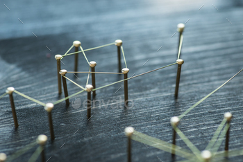 Photodune Web of wires, showing connections between groups and singles 18770010