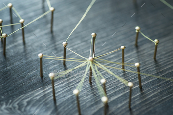Photodune Web of wires, showing connections between groups and singles 18770012