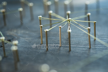 Photodune Web of wires, showing connections between groups and singles 18770017