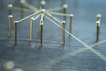 Photodune Web of wires, showing connections between groups and singles 18770016