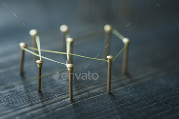 Photodune Web of wires, showing connections between groups and singles 18770020