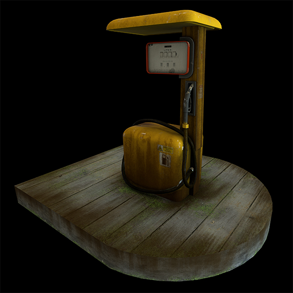 Gas Station Pump Low Poly Game Ready - 3DOcean Item for Sale