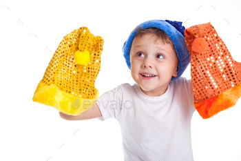 Photodune Happy little smiling boy with christmas hat. 18788078