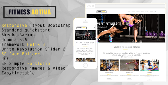 Fitness Academy Joomla Template