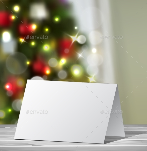 Christmas Greeting Card Mock Up