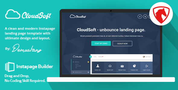Cloud Soft - Instapage Landing Page Template