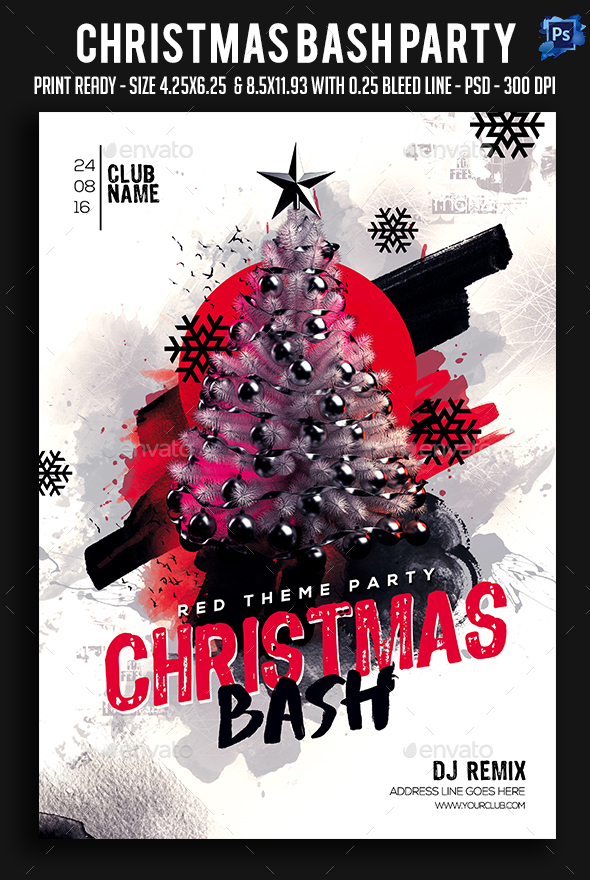 Christmas Bash Party Flyer