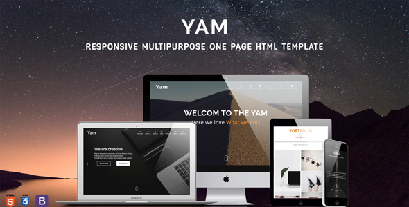 Yam - Multipurpose One Page HTML Template